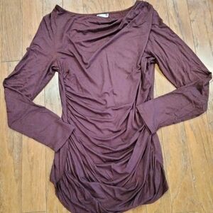 Elegant Plum Long Sleeve Top